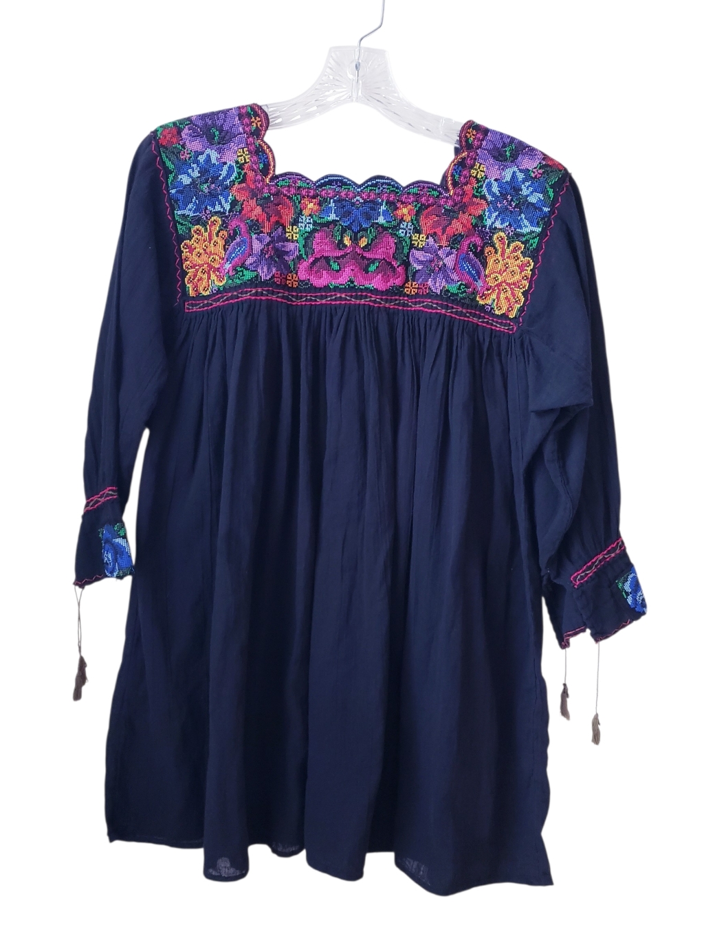 Vintage Floral Black Mini Dress